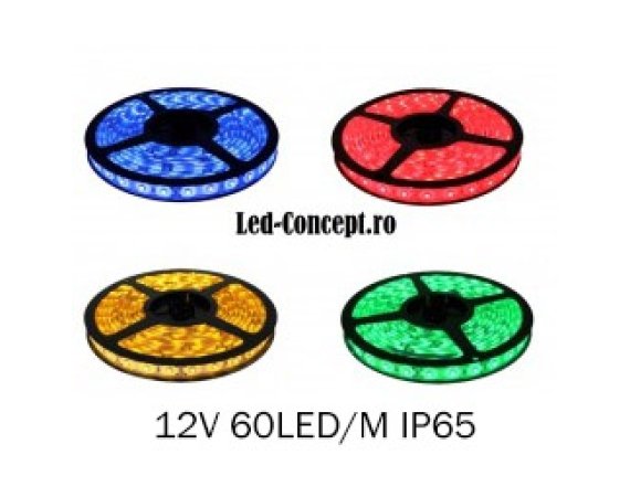 Banda LED 3528 60 SMD Color Silicon 3528-60IP65C